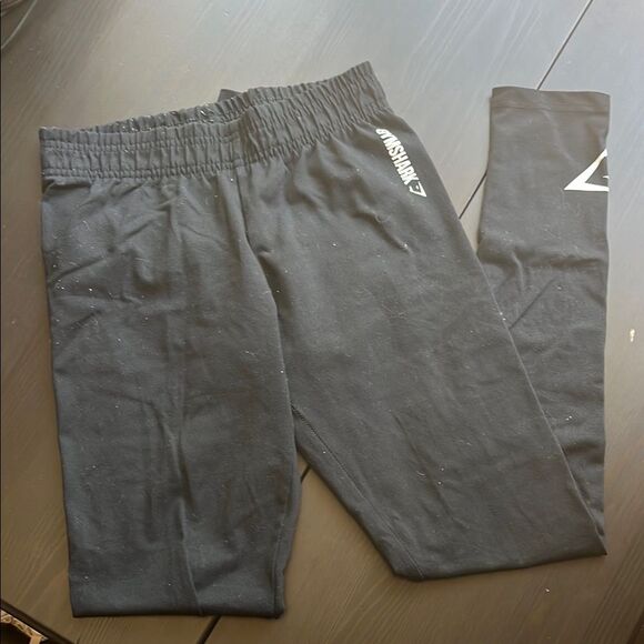 Gymshark Black Jogger Leggings Thick Band XS - Picture 1 of 4